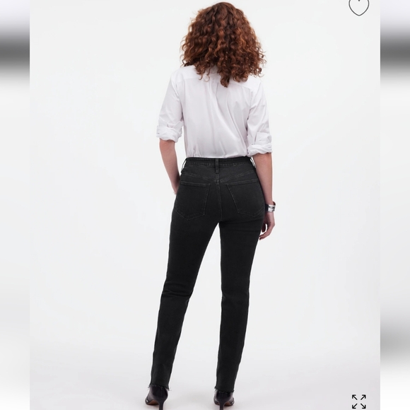 Madewell Curvy Stovepipe Jeans W23 Armand Wash black/gray $138 - Picture 4 of 10